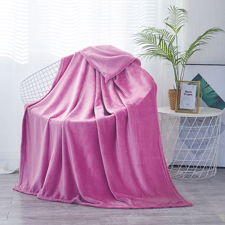 Plain Polyester Flannel Fleece Blankets