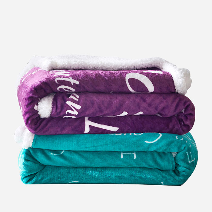 Printed Sherpa Fleece Blankets