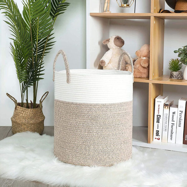Blankets basket for living room