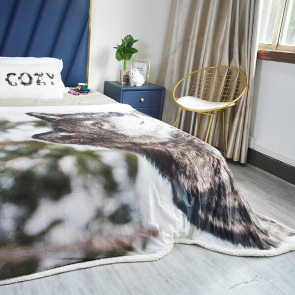 Digital Print Blankets Sherpa Throw Blankets - 图片 2