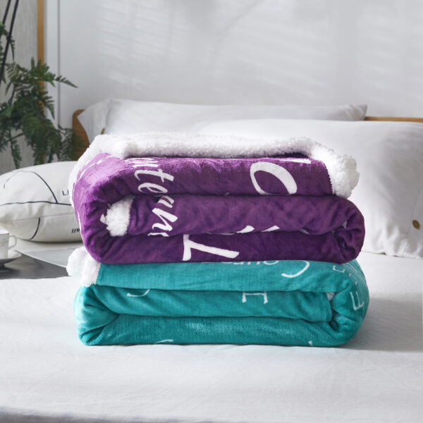 Printed Blue Sherpa Fleece Blankets