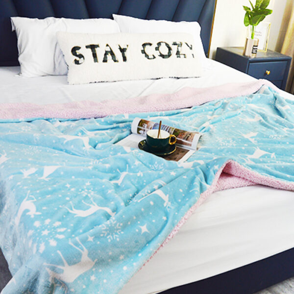 Christmas Sherpa Flannel Fleece Throw Blankets - 图片 4
