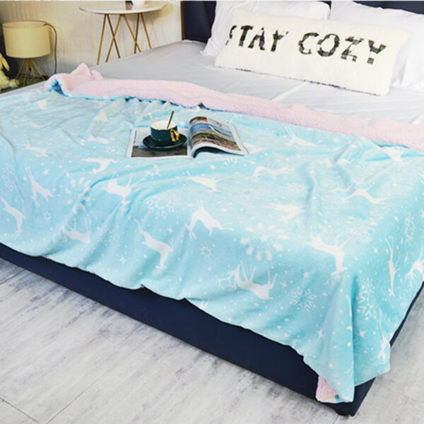 Christmas Sherpa Flannel Fleece Throw Blankets