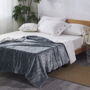Embossed Grey PV Fleece Blankets