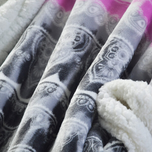 Throws Sherpa Design Printing Blankets - 图片 4