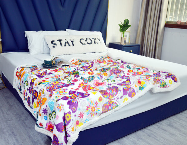 Throws Sherpa Design Printing Blankets