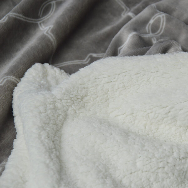 Double Layer Round Mesh Printed Sherpa Blankets - 图片 6