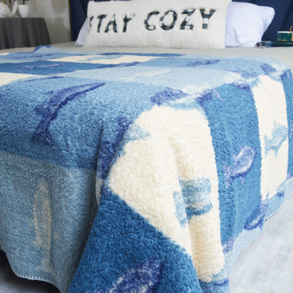 Plush Sherpa Fleece Sofa Throw Blankets - 图片 2