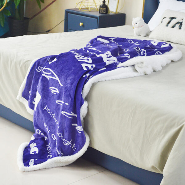 Double Sided Fleece Throw Sherpa Blankets - 图片 4