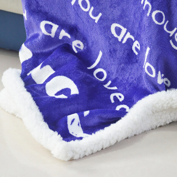 Double Sided Fleece Throw Sherpa Blankets - 图片 2