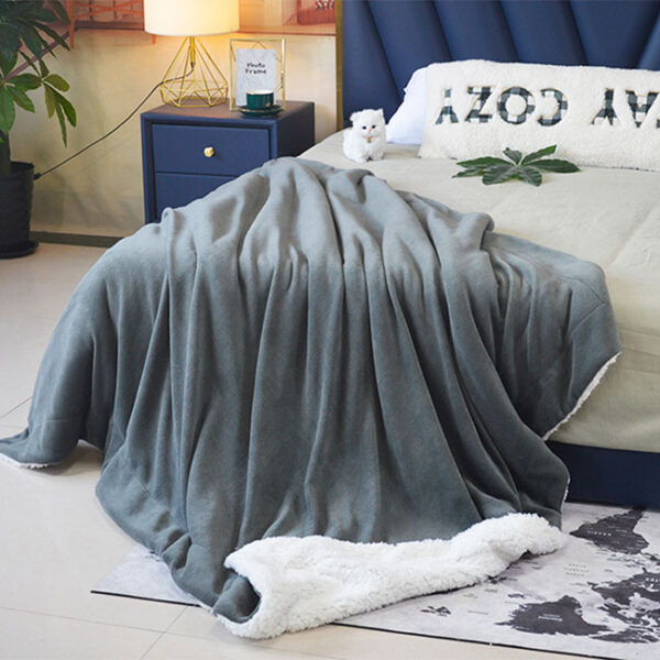 Throw Flannel Fleece Sherpa Blankets - 图片 3