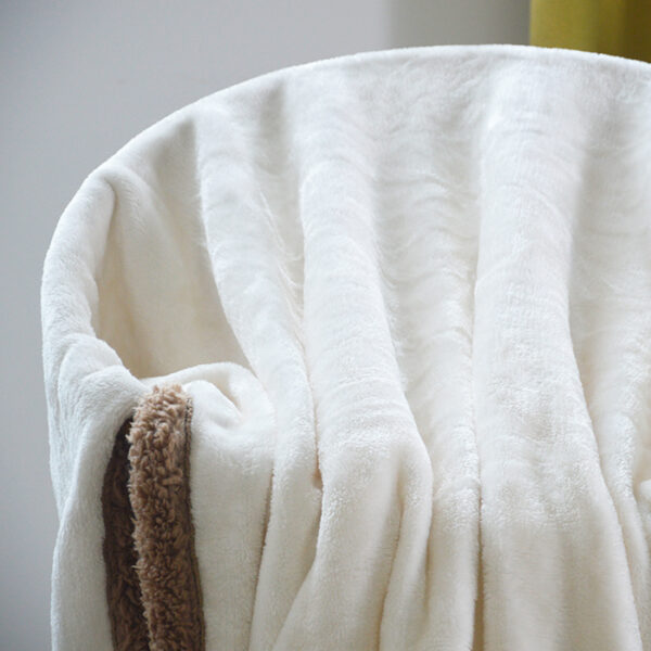 White Furry Couch Throw Blankets Fleece Throw - 图片 2