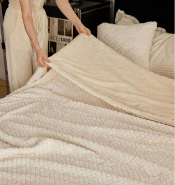 Polyester Flannel Fleece Throw Blankets - 图片 5