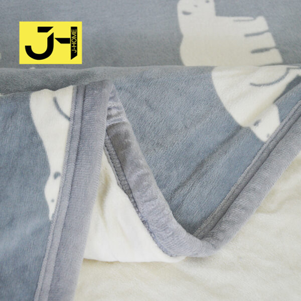Grain Print Plush Warm Throw Blankets for Winter - 图片 3