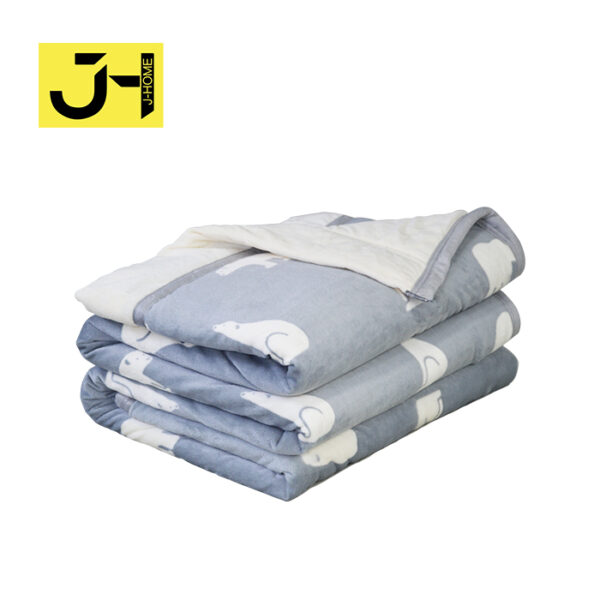 Grain Print Plush Warm Throw Blankets for Winter - 图片 5