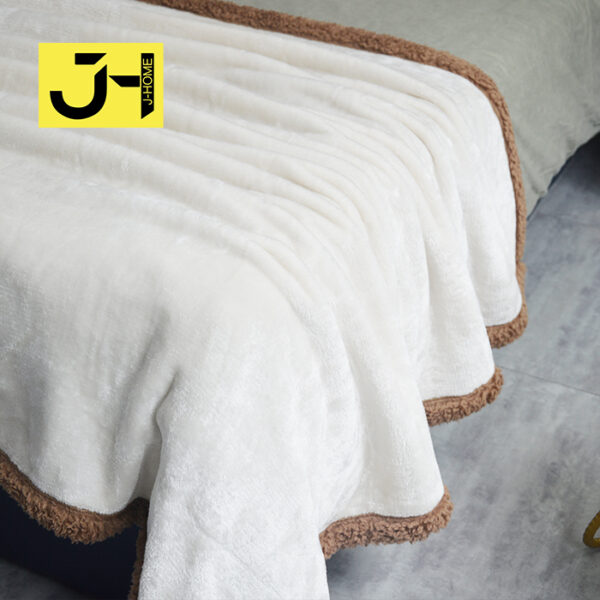White Furry Couch Throw Blankets Fleece Throw - 图片 4