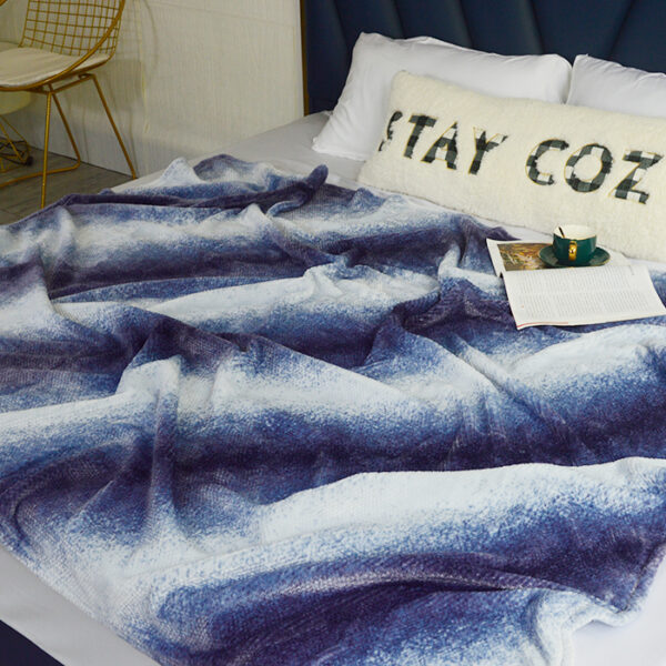 Gradient Flannel Fleece Blankets - 图片 5