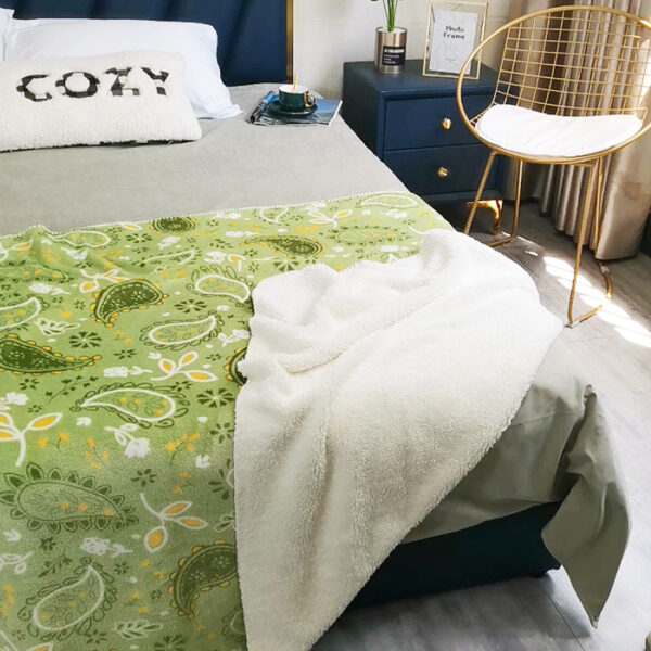 Green Luxury Designer Print Blankets - 图片 3