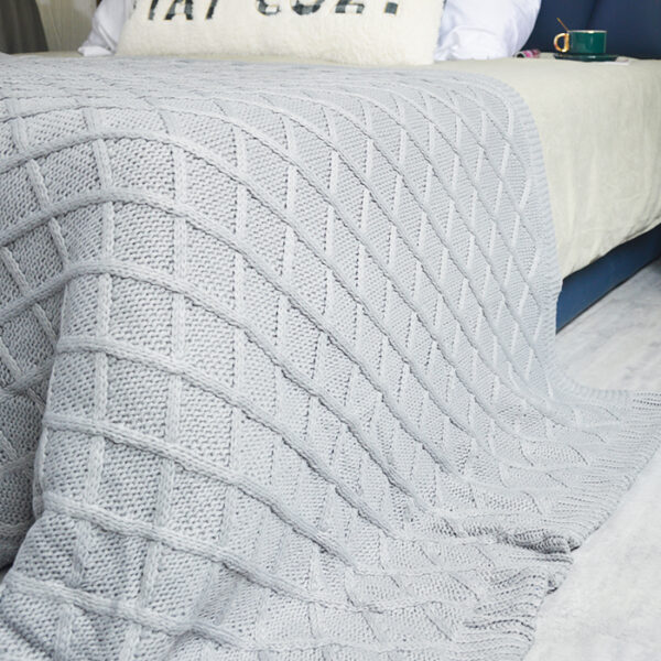 Sherpa Knit Throw Blankets - 图片 2
