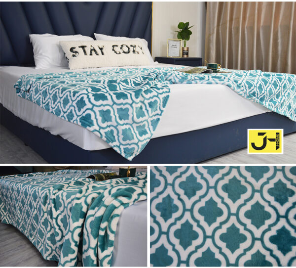Moroccan Print Flannel Fleece Blankets - 图片 4
