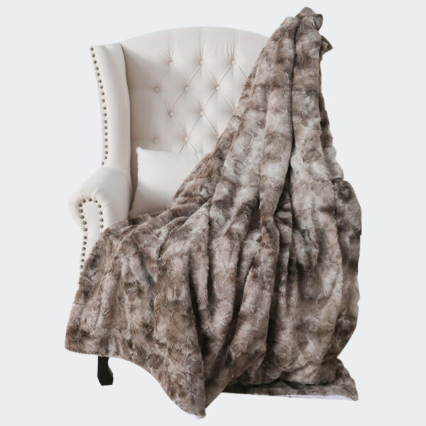 Luxury Faux Fur PV Fleece Blankets Throws - 图片 3